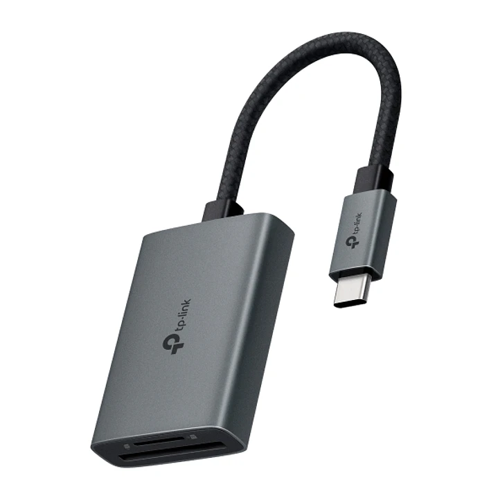 TP-Link UA430C Lector de Tarjetas SD y MicroSD - Velocidad hasta 5Gbps - Cable USB-C de 15cm - Capacidad Maxima 2TB - Plug and Play - Aluminio - Color 1