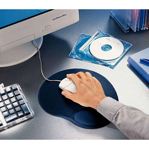 Esselte Allinone Alfombrilla y Reposamuñecas Ergonomicos - Relleno de Gel - Color Azul