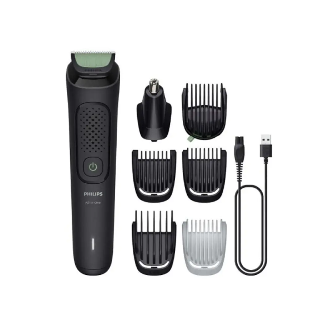 Philips Recortadora 7 en 1 Inalambrica - Mantenimiento sin Aceite - Cuchillas Autoafilables - Incluye Accesorios - Recargable - Acero Inoxidable - Inc 1