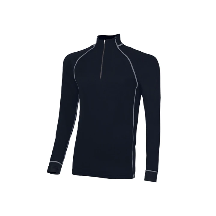 Upower Makalu Camiseta de Trabajo Tecnica - Talla L - Cuello Alto con Cremallera, Costuras Planas Antirritacion, Material Transpirable - Color Azul Ma 1