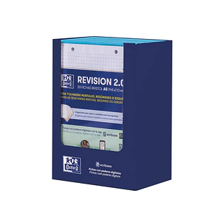 Oxford Expositor con 10 Packs de 30 FlashCards 2.0  - Formato A5 - Cuadricula 5x5mm - Cartulina de 250g - Digitalizacion de Textos con App - Color Tur