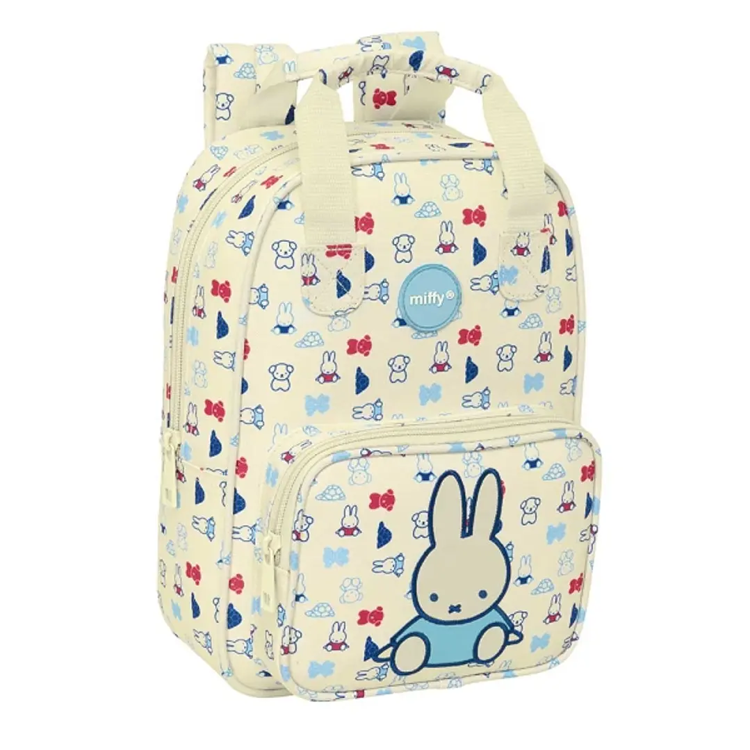 Safta Miffy Buddy Mochila Infantil - Bolsillo Frontal - Tarjeta ID - Hombreras Acolchadas - Material Reciclado - Resistente al Agua - 4.5L - 200x80x28 1