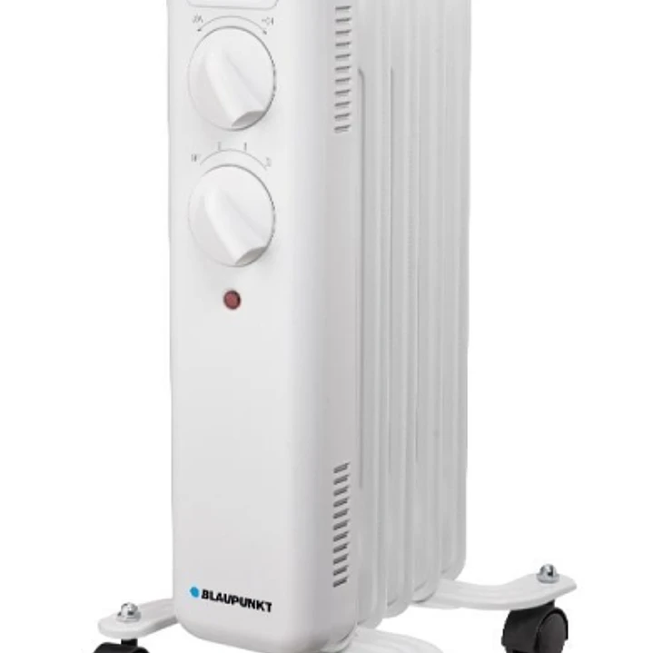 Blaupunkt Radiador de Aceite - Potencia 1000W - Termostato Regulable - Ruedas - Asa de Transporte - Indicador Luminoso - Color Blanco 1