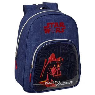 Safta Star Wars Mochila Infantil - Portabotellas - Bolsillo Frontal - Asa de Mano - Adaptable a Carro - Hombreras Acolchadas - 27x33x10cm - Color Azul