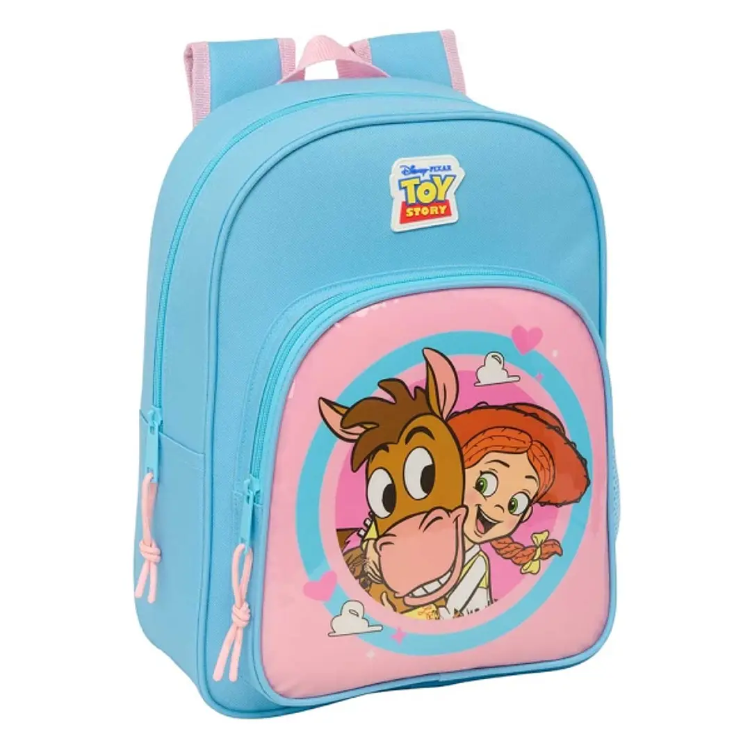 Safta Jessie Mochila Infantil - Adaptable a Carro - Portabotellas - Hombreras Ergonomicas - Bolsillo Frontal - 10L - 260x110x340mm - Color Azul Claro 1