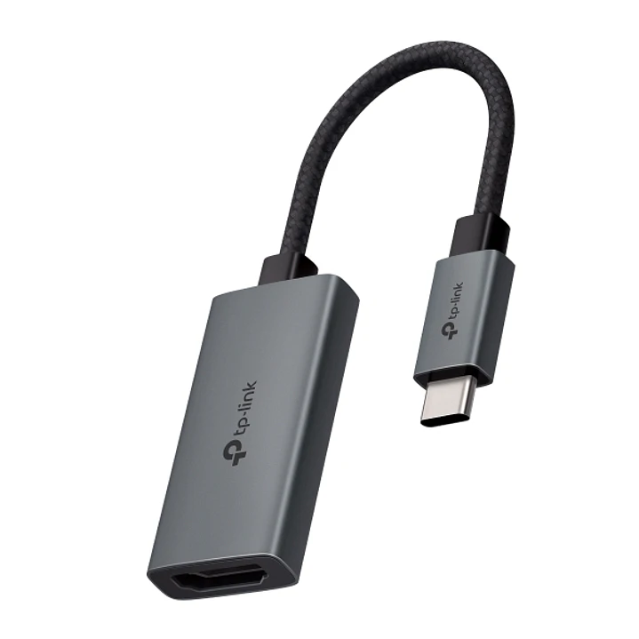 TP-Link UA520C Adaptador HDMI a USB-C - Cable 10cm - HDMI 4K Hembra - USB-C Macho - Plug and Play - Aluminio - Color Gris Oscuro 1