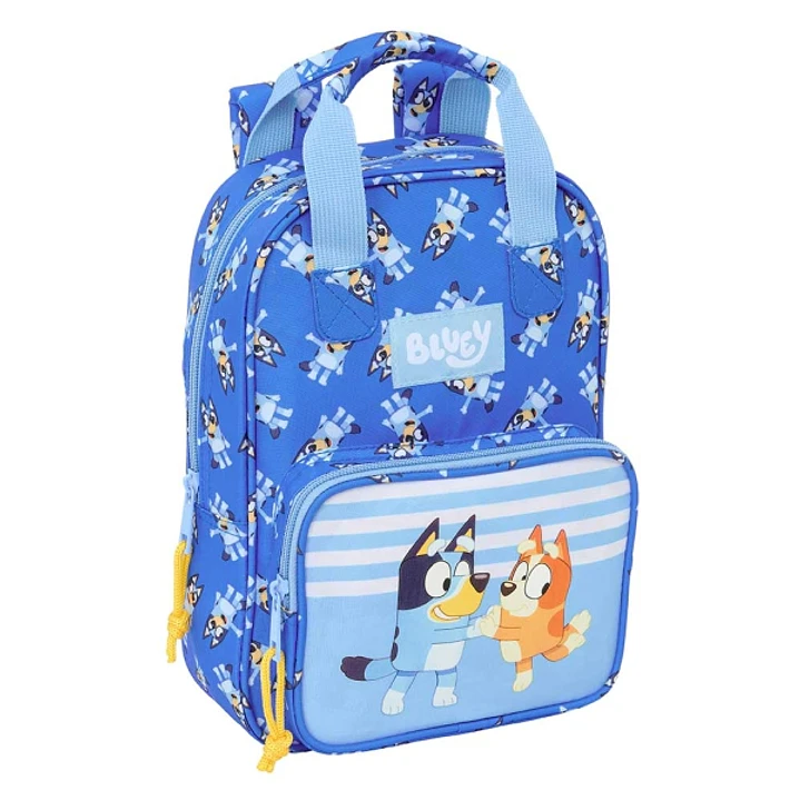 Safta Bluey Let'S Play Mochila Infantil - Bolsillo Frontal - Hombreras Acolchadas - Asa Forrada - 4.5L - Material Resistente - 200x80x280mm - Color Az 1