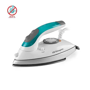 Orbegozo Plancha de Viaje SV 1020 Compacta y Potente - Ideal para tus Viajes - Suela Antiadherente - Golpe de Calor - Doble Voltaje - Dispositivo Pulv