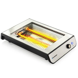 Blaupunkt Tostador Horizontal - 600W - Acero Inoxidable - Temporizador con 6 Niveles - Apagado Automatico - Bandeja Recogemigas Extraible - Aviso Acus