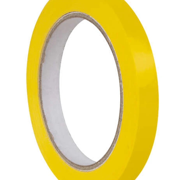 Apli Cinta Adhesiva Amarilla 12mm x 66m - Resistente al Agua y a la Intemperie - Facil de Cortar y Manipular - Ideal para Etiquetar y Marcar - Amarill 1