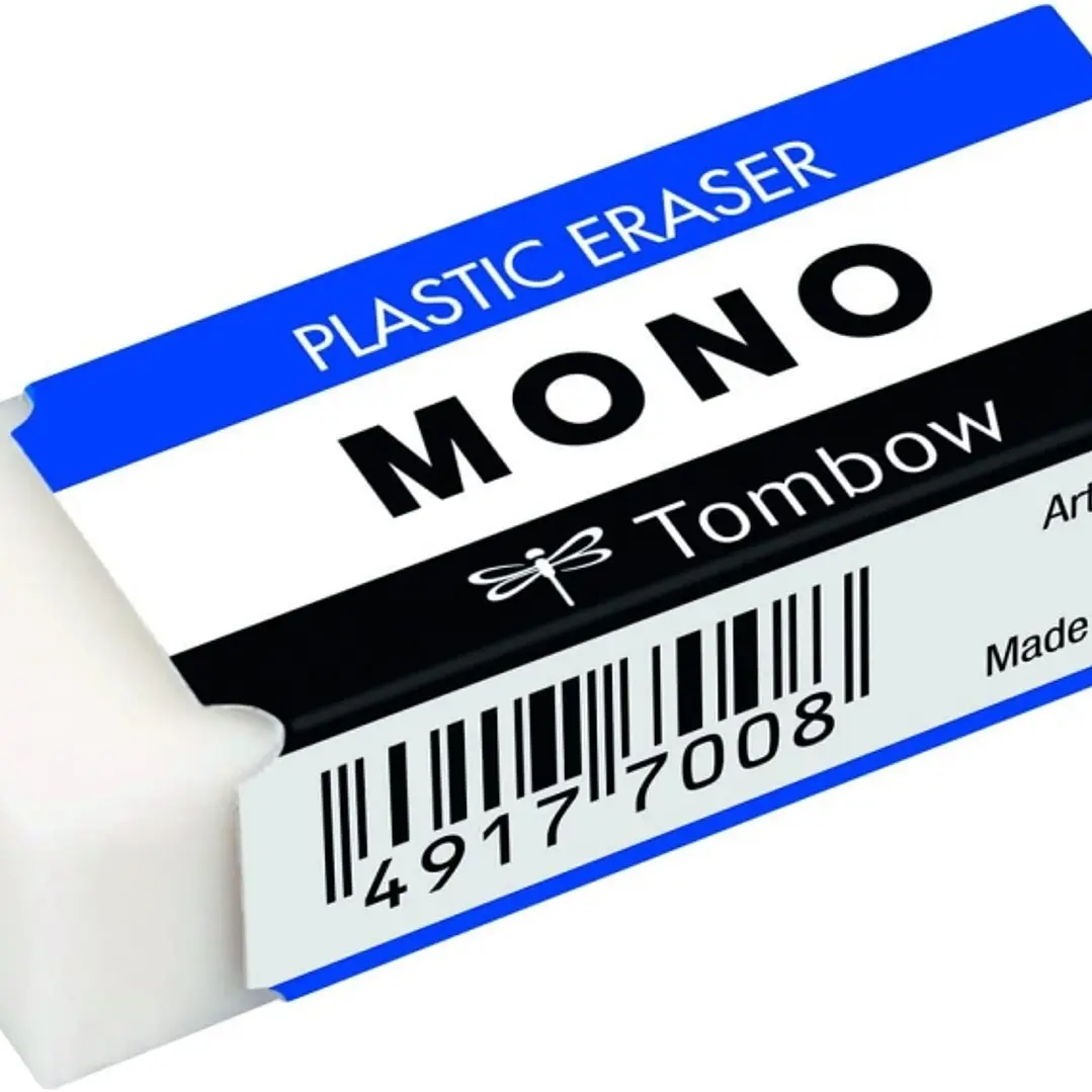 Tombow Mono Goma de Borrar Blanda - 11g - Formato XS - PVC Libre de Ftalatos y Latex - Funda de Papel - Color Blanco 1