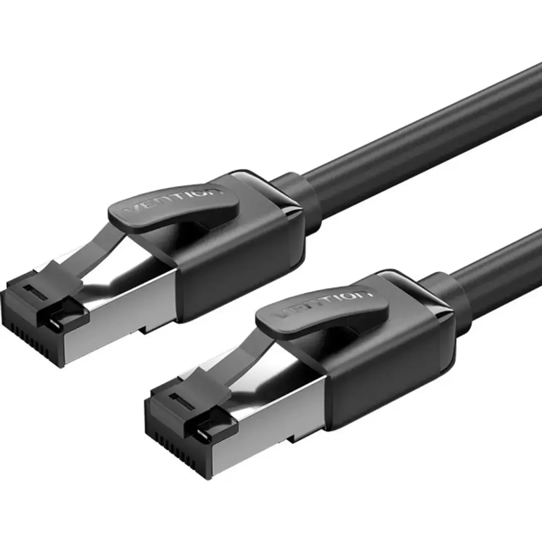 Vention Cable de Red Cat.8 SFTP - Longitud 20m - Velocidad hasta 40Gbps - 28AWG - Blindaje Multicapa - Color Negro 1