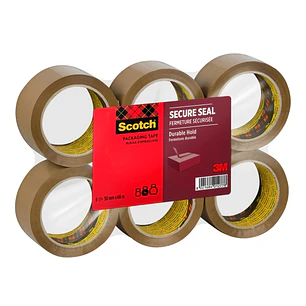 Scotch Pack de 6 Precintos de Embalaje - 50mm x 66m - Sellado Seguro - Color Marron
