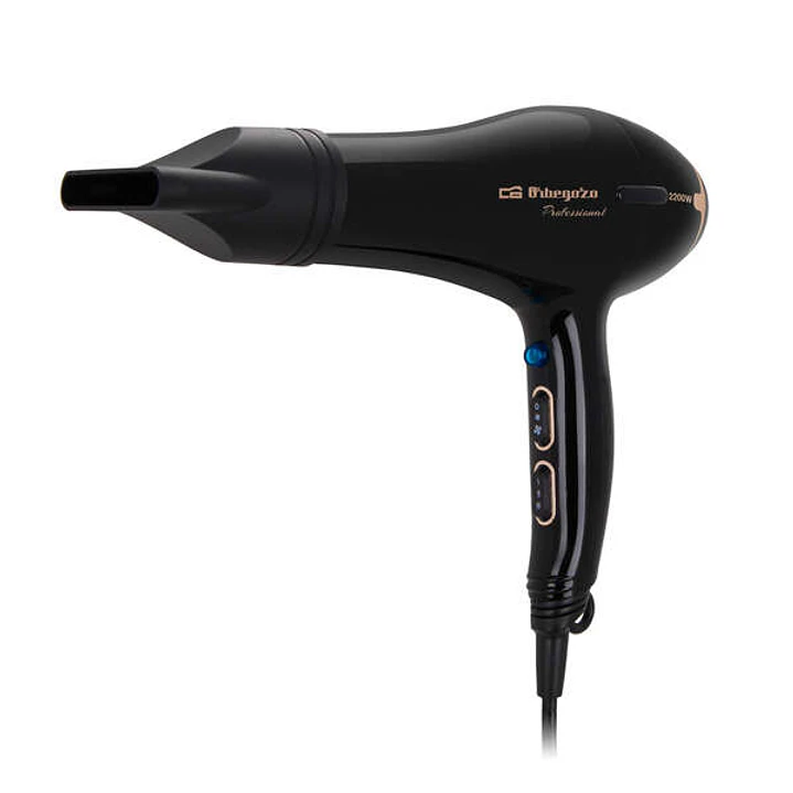 Orbegozo SE 2206 Secador de Pelo Profesional - Potente Motor AC - 3 Niveles de Temperatura - Diseño Ergonomico y Elegante - Pulsador de Aire Frio - Co 1