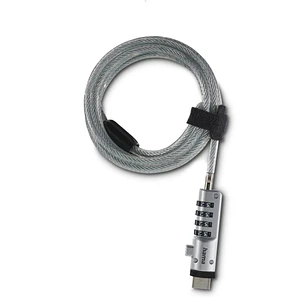 Hama Cable de Seguridad para Portatiles de 5.5mm - Cable 180cm - Acero - Candado de Combinacion - Color Acero