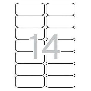 Apli Etiquetas Translucidas Resistentes Intemperie 99.1 x 38.1mm 20 Hojas