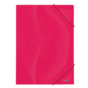 Dohe Carpeta de Gomas con Tres Solapas - 600 Micras - Fabricada en Polipropileno Opaco Cristal - Cierre de Gomas Redondas