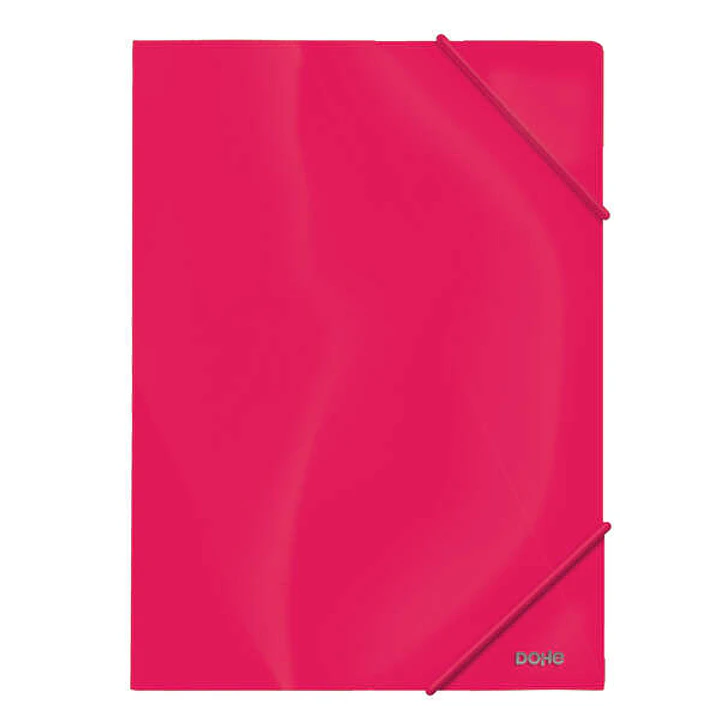 Dohe Carpeta de Gomas con Tres Solapas - 600 Micras - Fabricada en Polipropileno Opaco Cristal - Cierre de Gomas Redondas 1