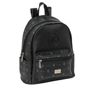 Safta Real Madrid Mini Mochila - Cremallera - Bolsillo Frontal - Cremalleras de Doble Tirador - Interior Forrado - Hombreras Ajustables - Asa Superior