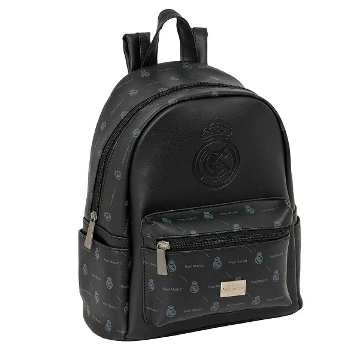 Safta Real Madrid Mini Mochila - Cremallera - Bolsillo Frontal - Cremalleras de Doble Tirador - Interior Forrado - Hombreras Ajustables - Asa Superior 1