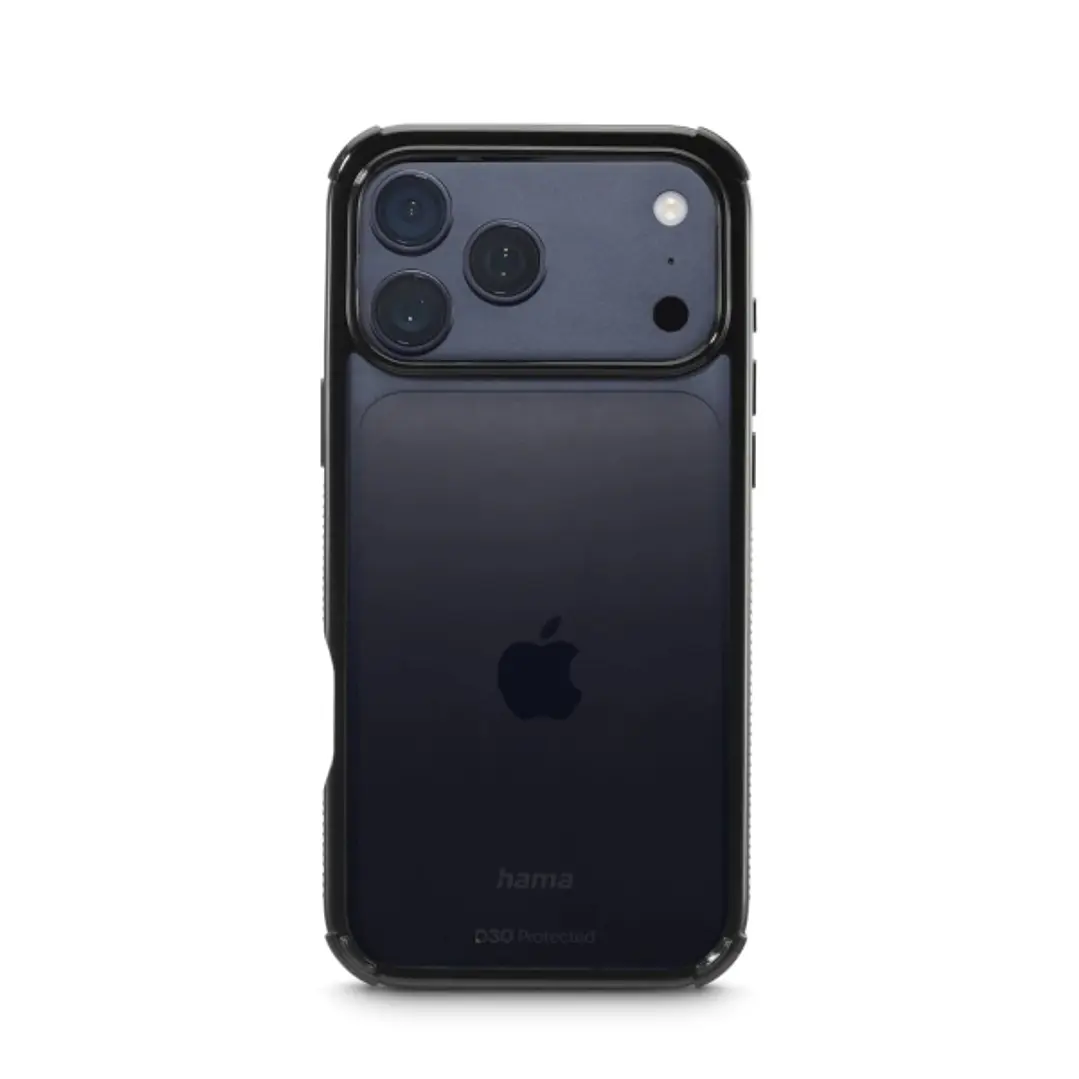 Hama Extreme Protect Funda para iPhone 17 Pro Max - Antideslizante - Policarbonato - Proteccion D3O - Bordes Elevados - Color Negro 1