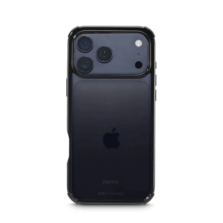 Hama Extreme Protect Funda para iPhone 17 Pro Max - Antideslizante - Policarbonato - Proteccion D3O - Bordes Elevados - Color Negro 1
