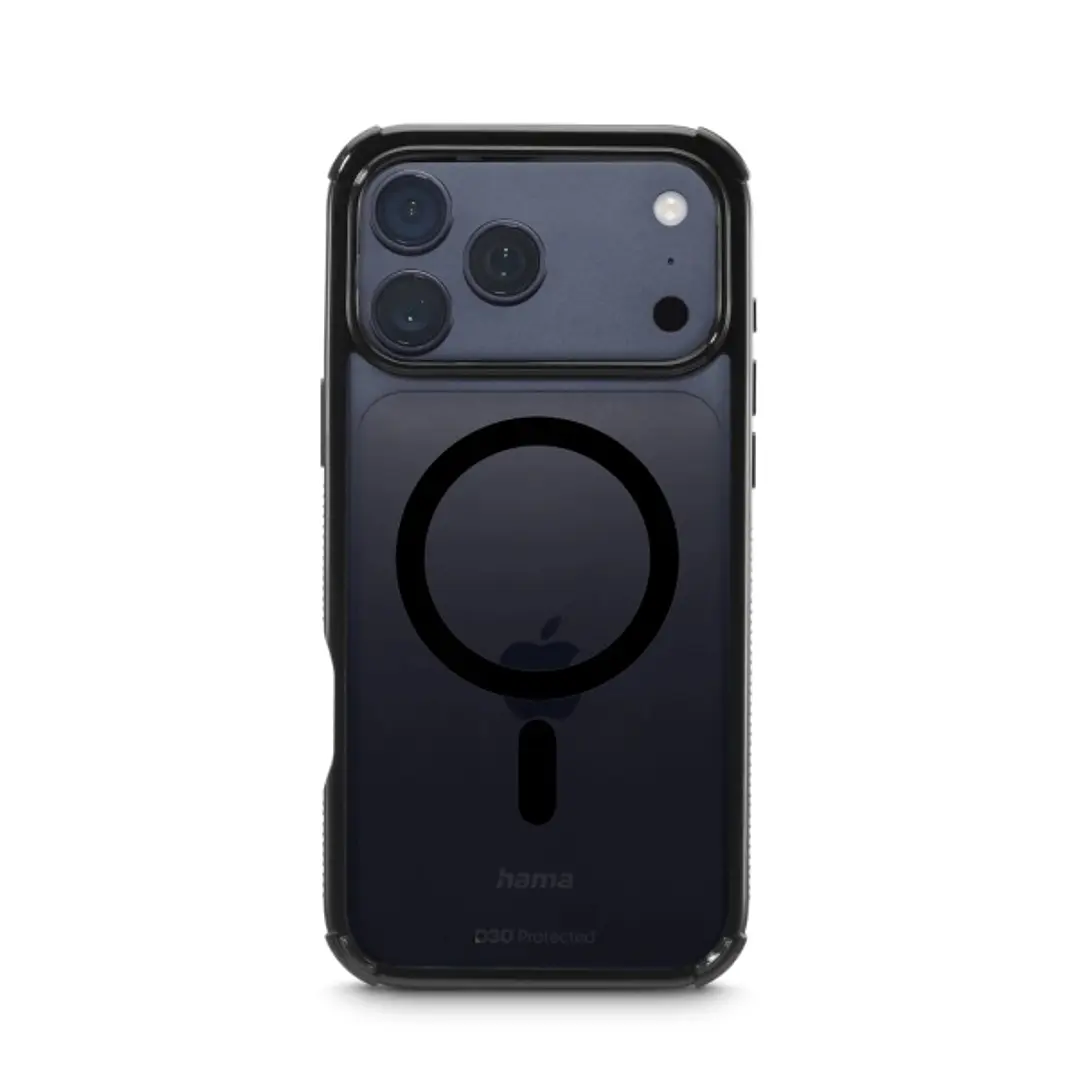Hama Extreme Protect Funda para iPhone 17 Pro Max - Magnetico - Antideslizante - Policarbonato - Proteccion D3O - Bordes Elevados - Color Negro 1