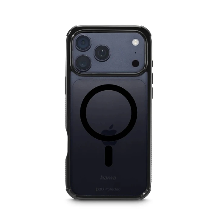 Hama Extreme Protect Funda para iPhone 17 Pro Max - Magnetico - Antideslizante - Policarbonato - Proteccion D3O - Bordes Elevados - Color Negro 1