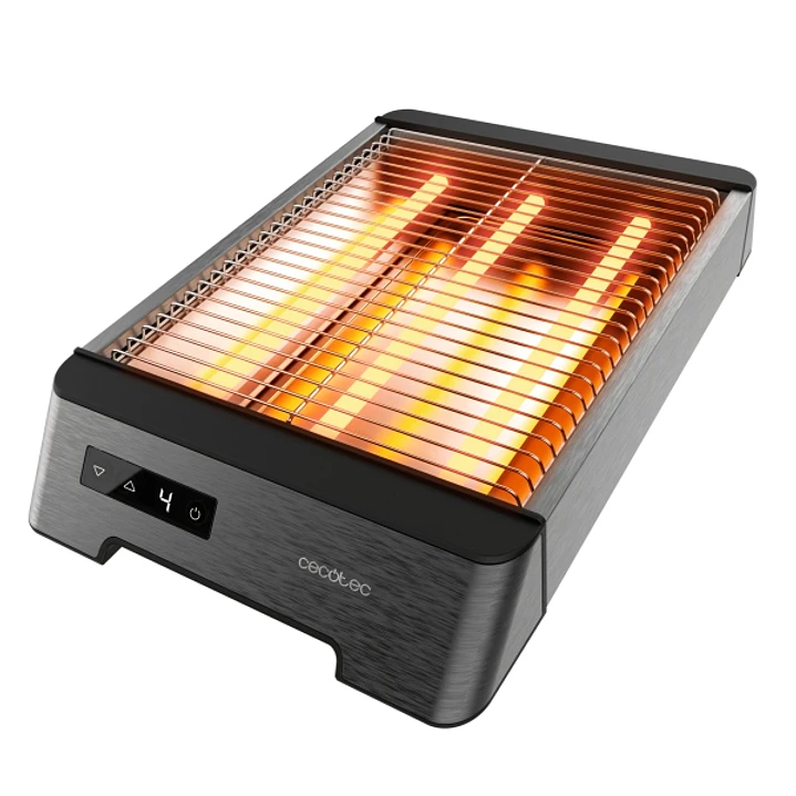 Cecotec NiceSlice Touch Tostadora Horizontal - 1000W - 3 Resistencias de Cuarzo - Pantalla Tactil - 6 Niveles de Tostado - Bandeja Recogemigas - Indic 1