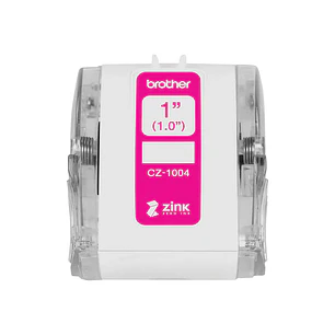 Brother CZ1004 Rollo de Etiquetas Originales de Tamaño Personalizado - Ancho 25mm x 5 metros - Zero Ink