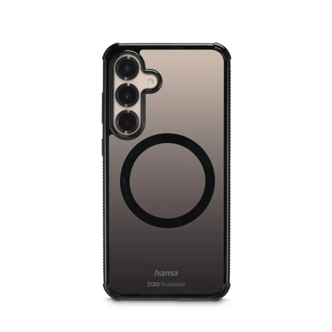 Hama Extreme Protect Funda para Samsung Galaxy S25+ - Magnetico - Antideslizante - Policarbonato - Proteccion D3O - Bordes Elevados - Color Negro 1