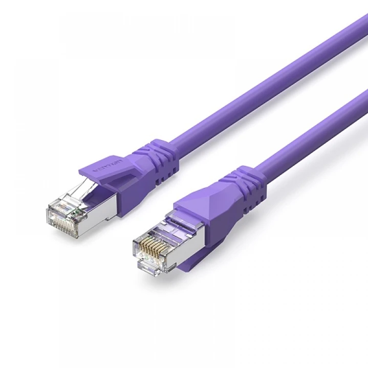 Vention Cable de Red Cat.6a SFTP - Longitud 25m - Velocidad hasta 10Gbps - 26AWG - Cubierta de PVC - Blindaje Multicapa - Color Morado 1