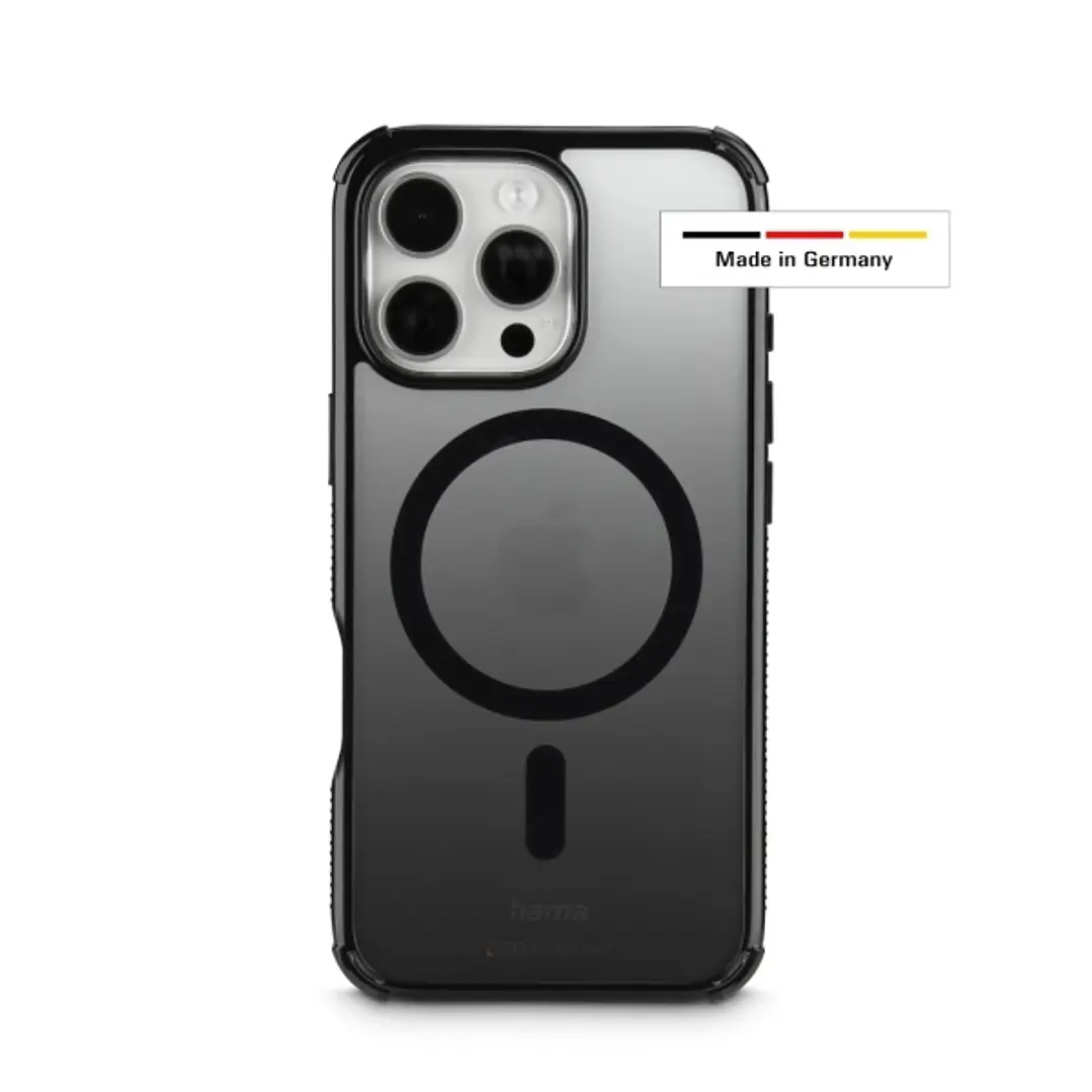 Hama Extreme Protect Funda para iPhone 16 Pro Max - Magnetico - Antideslizante - Policarbonato - Proteccion D3O - Bordes Elevados - Color Negro 1