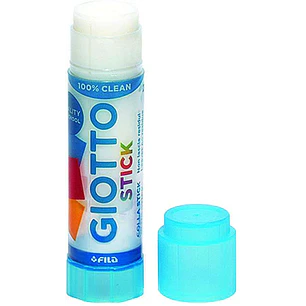 Giotto Stick Barra de Pegamento Pequeño - Capacidad 10gr - Sin Disolventes - Secado Rapido - Apto para Uso Escolar