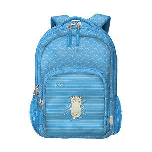 Dohe Santoro Felines Mochila Escolar Pequeña - 3 Compartimentos - Bolsillos Laterales - Tirantes Acolchados y Ajustables - Asa Superior