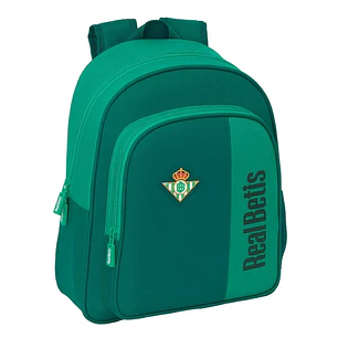 Safta Real Betis Balompie Mochila Infantil - Adaptable a Carro - Bolsillos Laterales - Hombreras Acolchadas - Bolsillo Frontal - Asa Superior - Resist