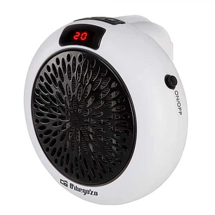 Orbegozo CR 4000 Mini Calefactor Ceramico de Enchufe - Potente y Programable - Ideal para Espacios Pequeños - Display LED y Termostato Ajustable - sin
