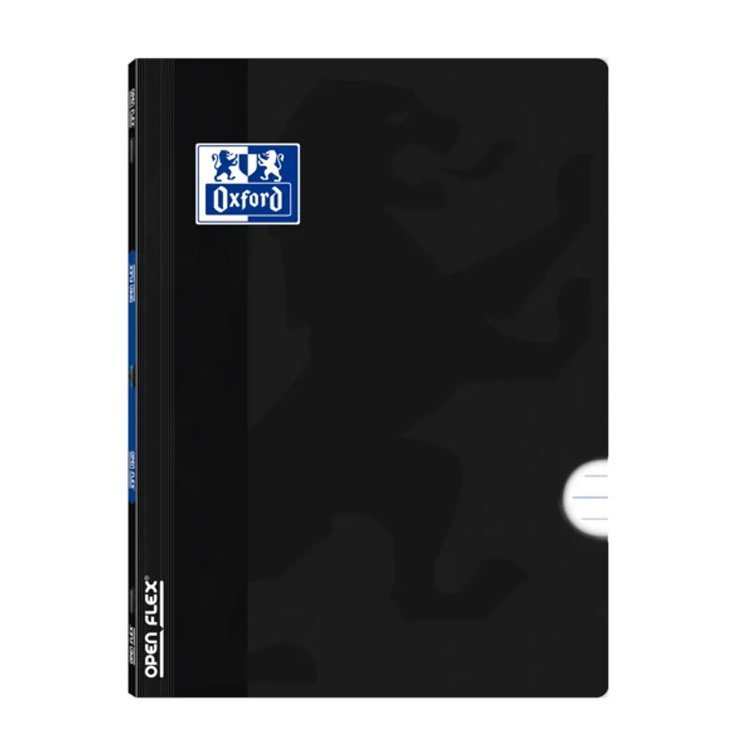 Oxford Libreta Grapada Openflex A4 - Tapa de Plastico Resistente - Grapada para Mayor Durabilidad - 1 Linea con Margen para Escribir Ordenadamente - 4 1