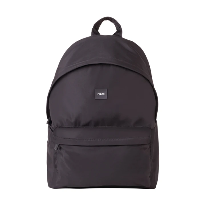 Milan Shadow Mochila Escolar Clasica 22L - Compartimento Interior para Portatil - 2 Cremalleras - 41x30x18cm - Color Negro 1