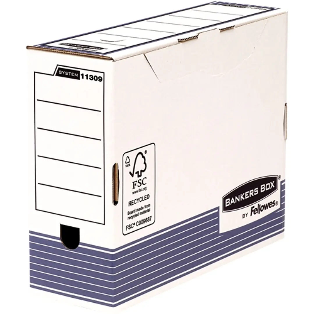 Fellowes Bankers Box Pack de 10 Cajas de Archivo Definitivo Tamaño A4 Fastfold - Certificacion FSC - Medidas Internas 26x10x31.50cm - Medida del Lomo  1