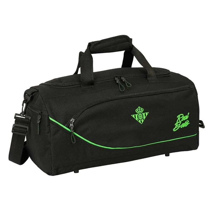 Safta Real Betis Balompie Bolsa de Deporte - Bandolera Ajustable - Bolsillos Laterales y Frontal - Fondo Semirigido - Cremallera con Doble Tirador - B 1