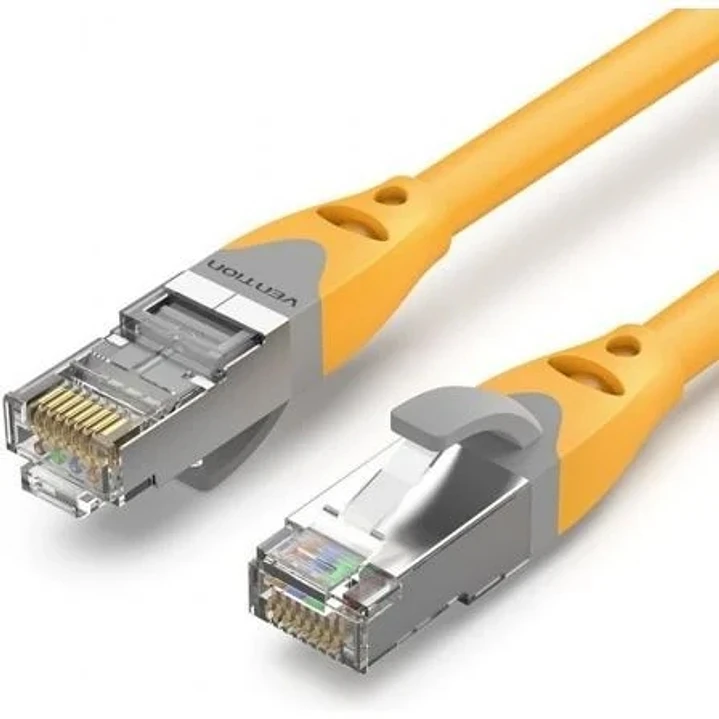 Vention Cable de Red - Cat.6a SFTP - Longitud 35m - Velocidad hasta 10Gbps - 27AWG - Cubierta de PVC - Blindaje Multicapa - Color Amarillo 1