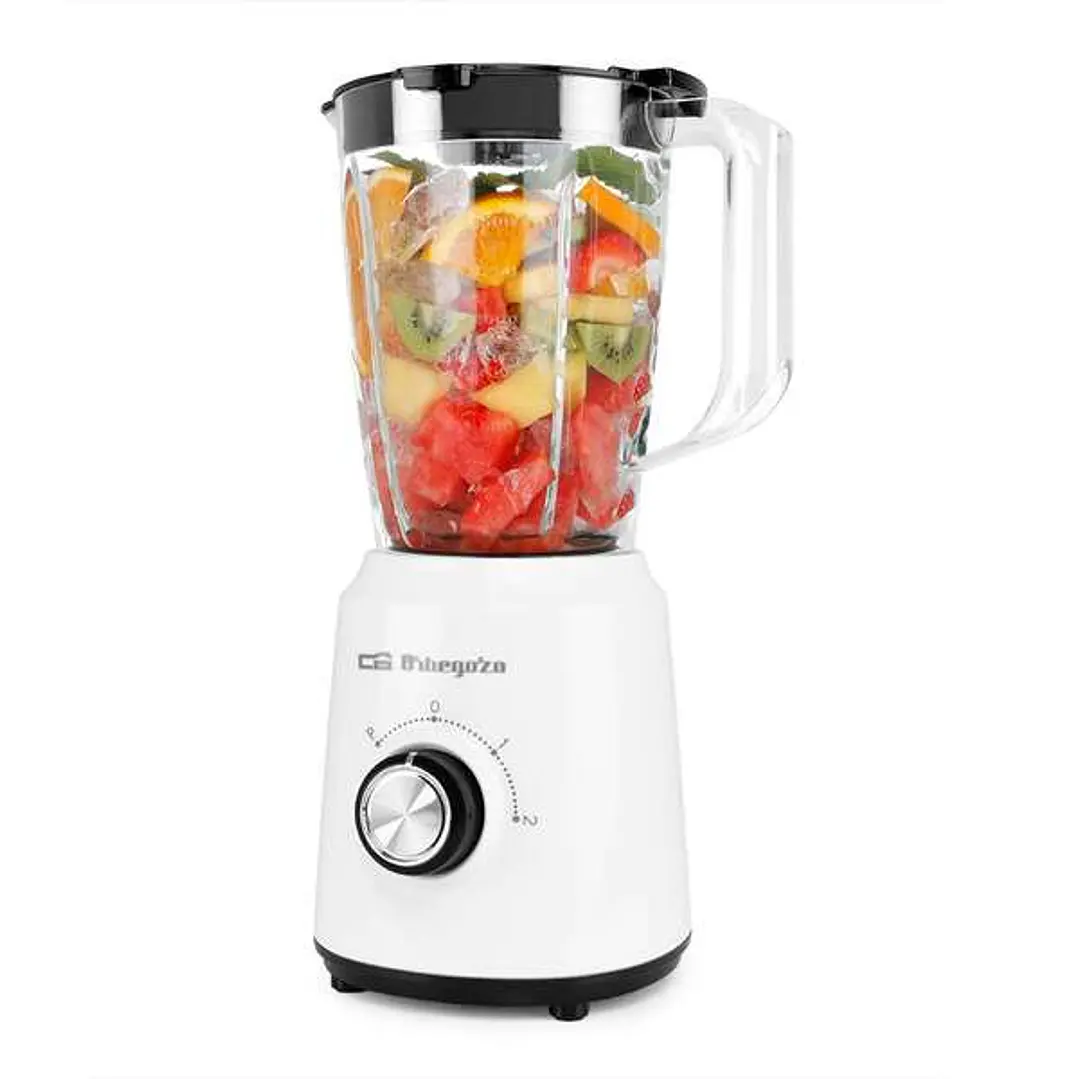 Orbegozo BV 5035 Batidora de Vaso Multiusos - Potente 500W - Vaso 1.5L - Cuchilla de Acero Inoxidable - 2 Velocidades + Pulse - Seguridad en la Jarra 1