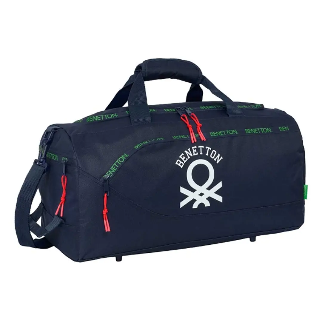 Safta Benetton Together Bolsa de Deporte - Bandolera Ajustable - Tirador Doble - Bolsillo Frontal - Bolsillos Laterales - Fondo Semirigido - Tacos en  1