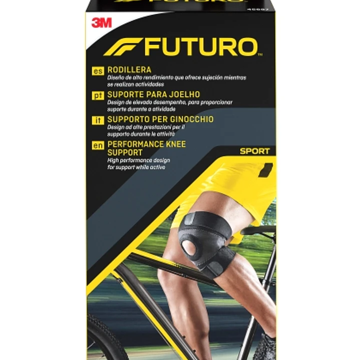 Futuro Rodillera - L (43.2 - 48.3cm) - Uso de Alto Rendimiento - Forma Anatomica - Transpirable - Color Gris Oscuro 1
