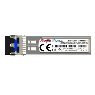 Ruijie NIS-GE-SFP-550M-MM850 Modulo Transceptor SFP - 1000Base-SX - Fibra Optica hasta 550m - Longitud de Onda de 850nm - Color Acero