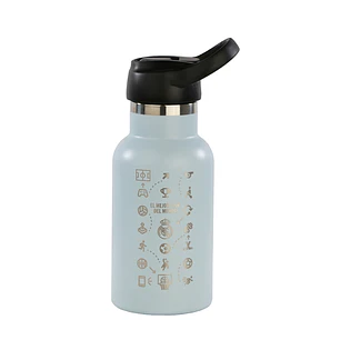 Safta Real Madrid Botella Reutilizable 350mL - Doble Pared - Base de Silicona - Acero Inoxidable - Tapon con Valvula - 12H Caliente / 24H Frio - 19.5x