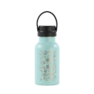 Safta F.C. Barcelona Botella Reutilizable 350ml - Doble Pared con Aislamiento - Base de Silicona - Conserva Temperatura 12h Caliente / 24h Caliente - 
