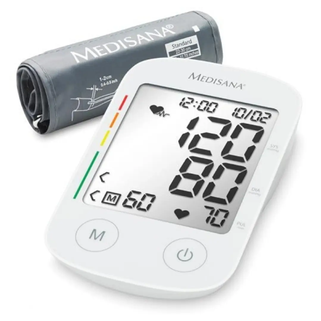 Medisana BU535 Tensiometro de Brazo Automatico - Medicion Oscilometrica Precisa con Deteccion de Arritmias - 120 Memorias para 2 Usuarios - Pantalla X 1