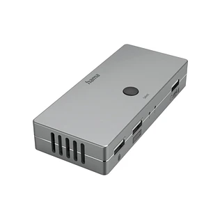 Hama Connect2Switch Conmutador Kvm - Velocidada hasta 480Mbit/S - HDMI 4K - 3x USB-A - Color Gris